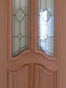 External Hardwood Richelieu with Star Antique Lead Glass Door